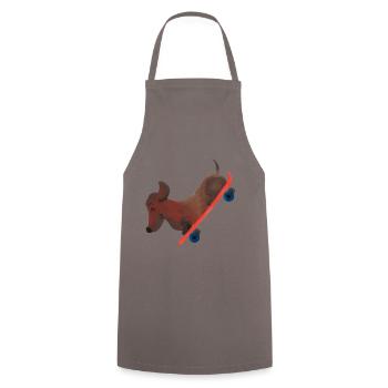Skateboard Hund Geschenk Kind lustig süß Sport - Kochschürze - Grau - Vorne - AI Model Male 185 dark (185cm)