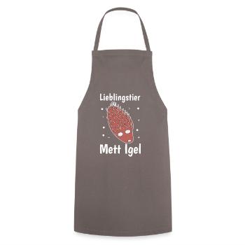 Lieblingstier Mettigel Fleischesser Fleischfresser - Kochschürze - Grau - Vorne - AI Model Male 185 dark (185cm)