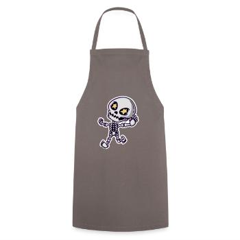 Skeleton bone dead halloween kids gift - Cooking Apron - grey - Front - AI Model Male 185 dark (185cm)