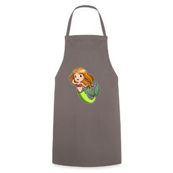 Meerjungfrau Mädchen Manga Wasser Nixe Geschenk - Kochschürze - Grau - Vorne - AI Model Male 185 dark (185cm)