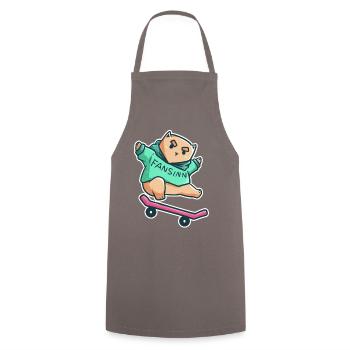 Cat Skateboard Tricks Halfpipe Pet Gift - Cooking Apron - grey - Front - AI Model Male 185 dark (185cm)