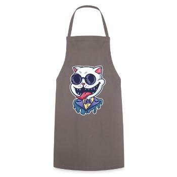 Lunettes de soleil fou de chat costume cadeau noeud papillon - Tablier de cuisine - gris - Devant - AI Model Male 185 dark (185cm)