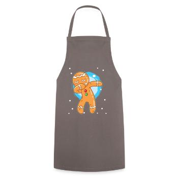 Weihnachten Lebkuchenmann Dab - Kochschürze - Grau - Vorne - AI Model Male 185 dark (185cm)
