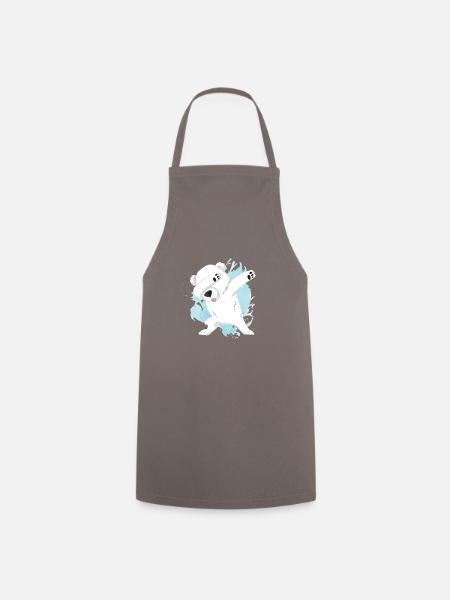 Weihnachten Eisbär Dab Eisbär Dabbing - Kochschürze - Grau