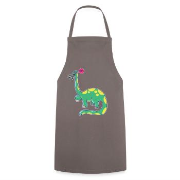 Dinosaure est de mauvaise humeur - Tablier de cuisine - gris - Devant - AI Model Male 185 dark (185cm)