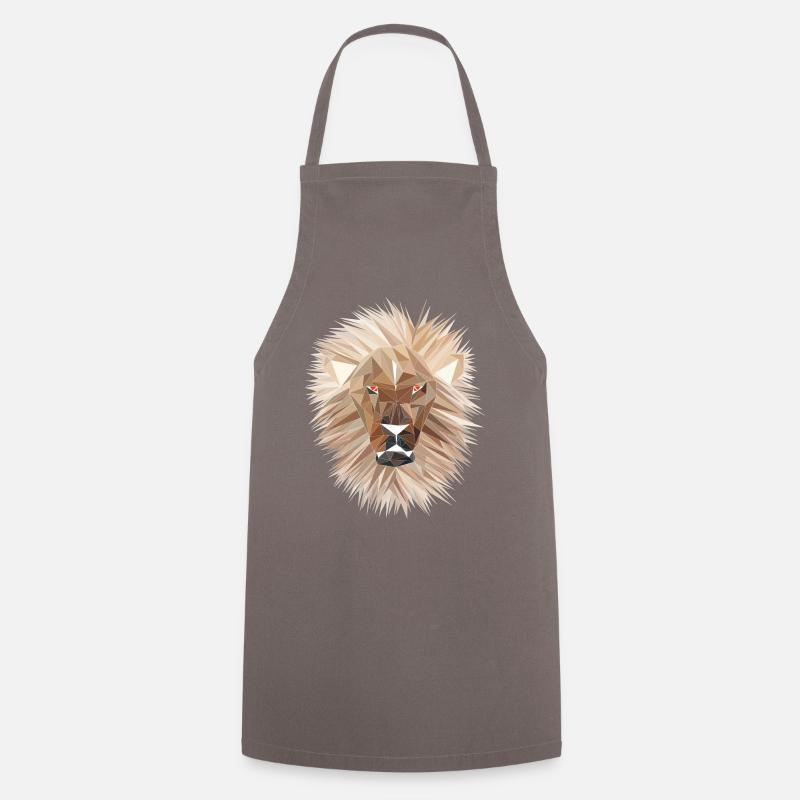 lion White Brown - Tablier de cuisine - gris