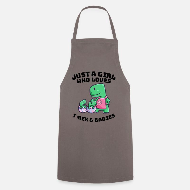 Mutter Mama Dino Baby - Kochschürze - Grau