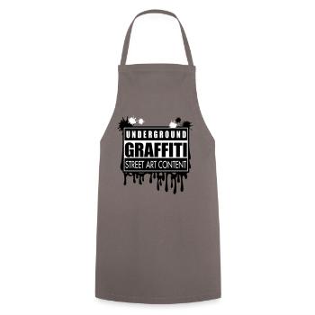 Underground graffitis flex - Tablier de cuisine - gris - Devant - AI Model Male 185 dark (185cm)