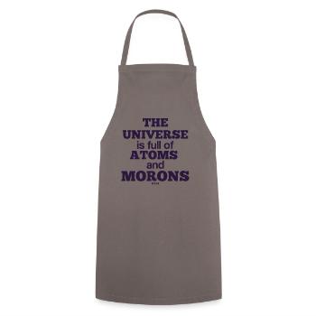 Idiot idiot atom science - Cooking Apron - grey - Front - AI Model Male 185 dark (185cm)