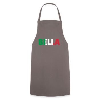 Bella belle femme fille cadeau Italie - Tablier de cuisine - gris - Devant - AI Model Male 185 dark (185cm)