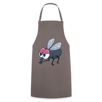 Fly mosquito insect funny gift - Cooking Apron - grey - Front - AI Model Male 185 dark (185cm)