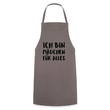 Ich Bin Mädchen Für Alles - Kochschürze - Grau - Vorne - AI Model Male 185 dark (185cm)