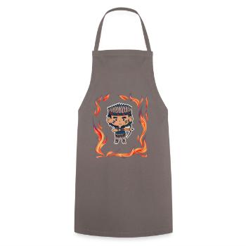 Children boys indians anime manga comic gift - Cooking Apron - grey - Front - AI Model Male 185 dark (185cm)
