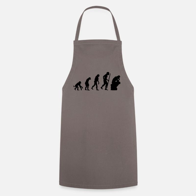 Evolution de la philosophie du penseur, philosophe - Tablier de cuisine - gris