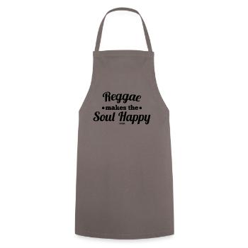 Musique reggae Rasta Jamaïque marijuana - Tablier de cuisine - gris - Devant - AI Model Male 185 dark (185cm)