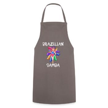 Brésil Samba Rio de Janeiro Costume - Tablier de cuisine - gris - Devant - AI Model Male 185 dark (185cm)