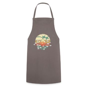 Bee swarm retro - Cooking Apron - grey - Front - AI Model Male 185 dark (185cm)