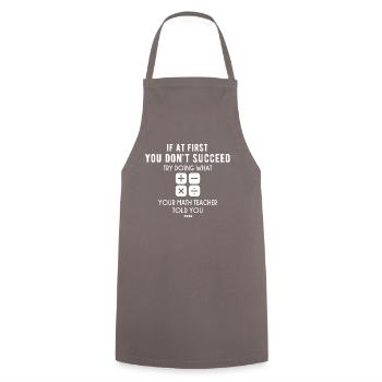 Professeur drôle de mathématiques disant arithmétique - Tablier de cuisine - gris - Devant - AI Model Male 185 dark (185cm)