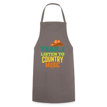 Country Music Western America Linedance - Cooking Apron - grey - Front - AI Model Male 185 dark (185cm)