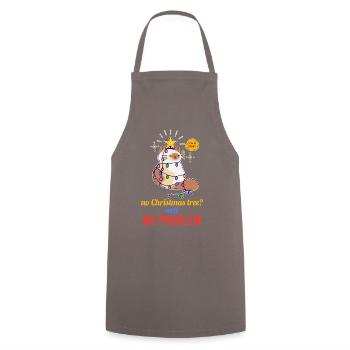 No Christmas Tree No Problem - Cooking Apron - grey - Front - AI Model Male 185 dark (185cm)