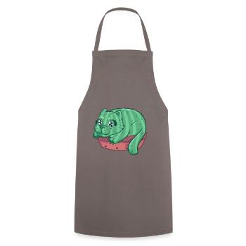 Catcus cat cactus kitten house tiger - Cooking Apron - grey - Front - AI Model Male 185 dark (185cm)