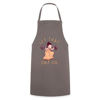 Let That Shit Go Buddha Gym Sport - Tablier de cuisine - gris - Devant - AI Model Male 185 dark (185cm)