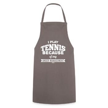 tennis - Cooking Apron - grey - Front - AI Model Male 185 dark (185cm)