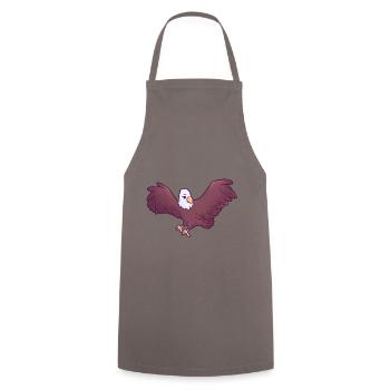 Adler - Kochschürze - Grau - Vorne - AI Model Male 185 dark (185cm)