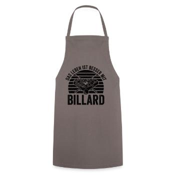 Billard Billards - Kochschürze - Grau - Vorne - AI Model Male 185 dark (185cm)