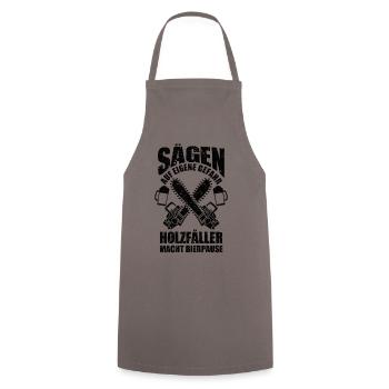 Holzfäller Bier Saufen Waldarbeiter Holz Forst For - Kochschürze - Grau - Vorne - AI Model Male 185 dark (185cm)