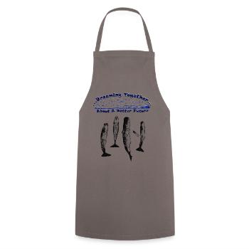 sperm whale dreaming together - Cooking Apron - grey - Front - AI Model Male 185 dark (185cm)