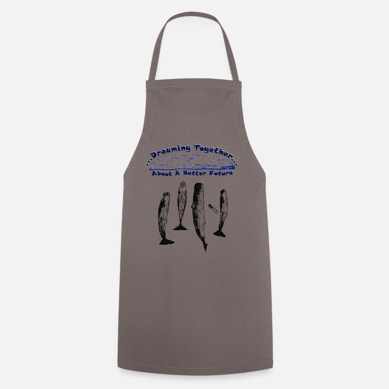 cachalot rêvant ensemble - Tablier de cuisine - gris