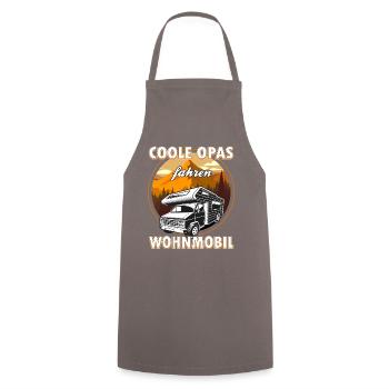 Coole Opas fahren Wohnmobil - Kochschürze - Grau - Vorne - AI Model Male 185 dark (185cm)