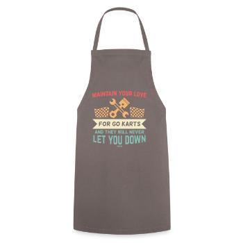 Pilote de course kart - Tablier de cuisine - gris - Devant - AI Model Male 185 dark (185cm)