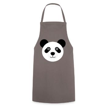 Ours panda tête de panda - Tablier de cuisine - gris - Devant - AI Model Male 185 dark (185cm)
