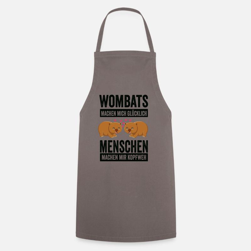 Wombat Wombatzüchter Beuteltier Geschenk - Kochschürze - Grau