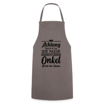 Onkel Patenonkel Pate Lustige Sprüche Geschenk - Kochschürze - Grau - Vorne - AI Model Male 185 dark (185cm)