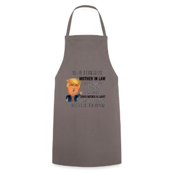 Mother in law Best Gift - Cooking Apron - grey - Front - AI Model Male 185 dark (185cm)