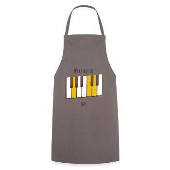 What would GSUS do? Holy Chord - Cooking Apron - grey - Front - AI Model Male 185 dark (185cm)