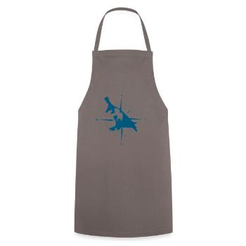 Usedom gift - Cooking Apron - grey - Front - AI Model Male 185 dark (185cm)