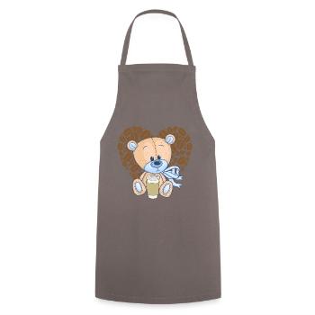 Coffee is my valentine - Kochschürze - Grau - Vorne - AI Model Male 185 dark (185cm)