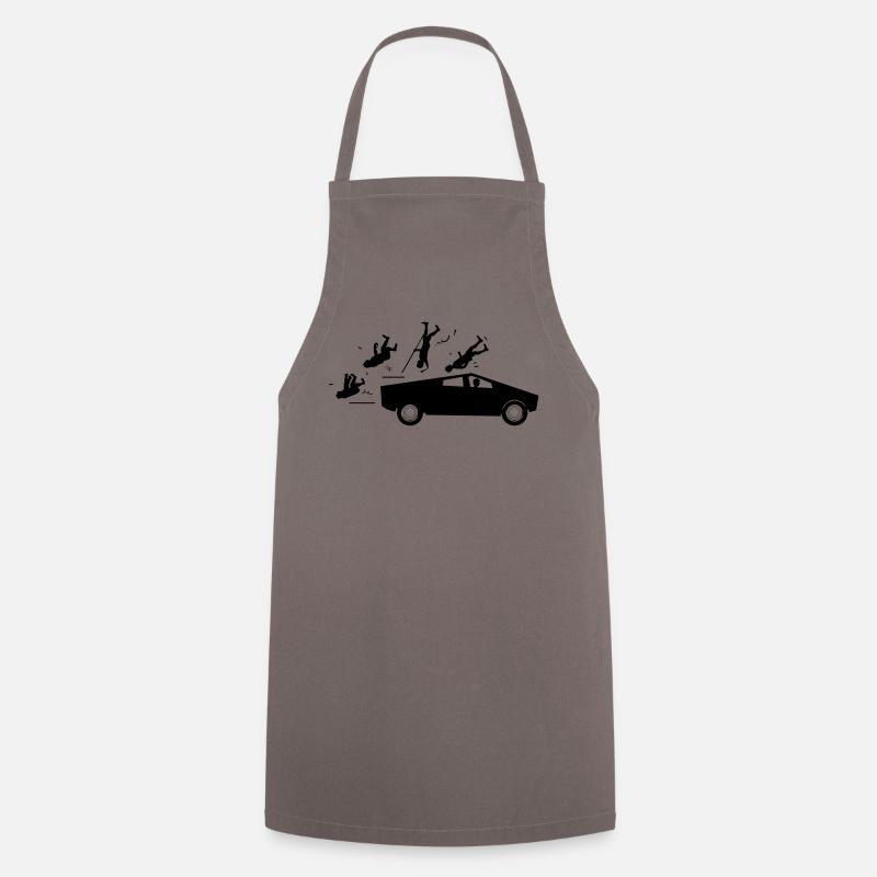 Evolution accident Tesla Cybertruck par Musk - Tablier de cuisine - gris