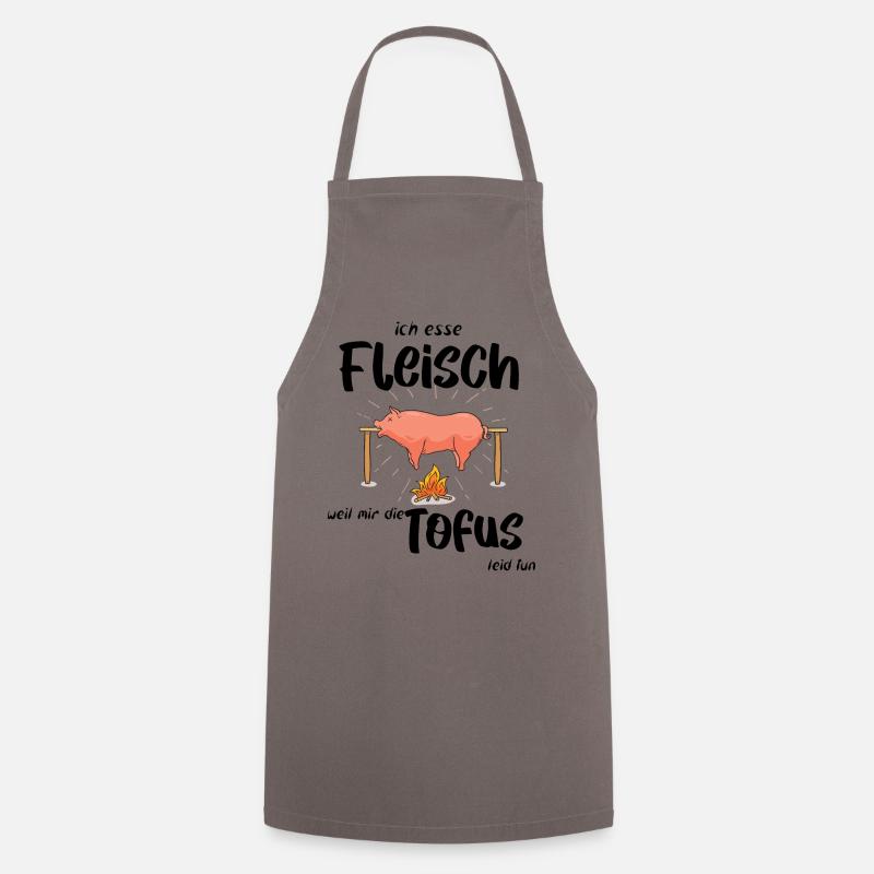 ich esse Fleisch - Kochschürze - Grau