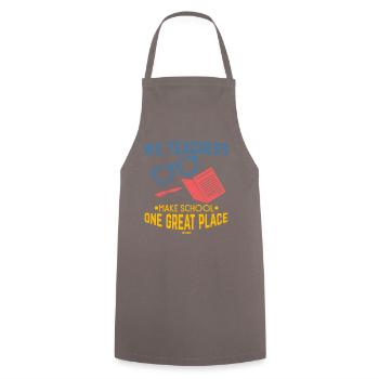 Enseignants - Tablier de cuisine - gris - Devant - AI Model Male 185 dark (185cm)