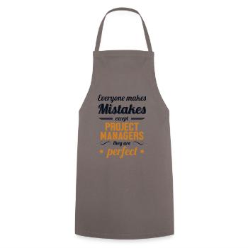 Project Manager are Perfect IT Project Manager - Cooking Apron - grey - Front - AI Model Male 185 dark (185cm)