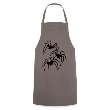 Spinnen Spinnen Phobie Angst Panik Horror - Kochschürze - Grau - Vorne - AI Model Male 185 dark (185cm)