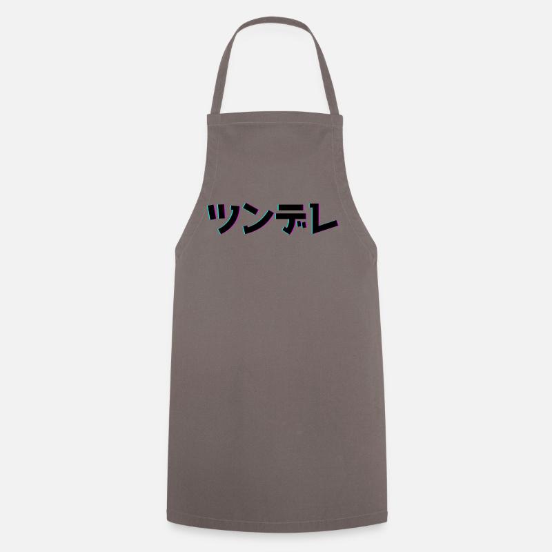 Tsundere Techno Design - Kochschürze - Grau
