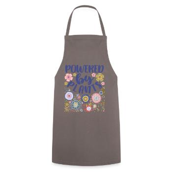 Powered By Plants - Cooking Apron - grey - Front - AI Model Male 185 dark (185cm)