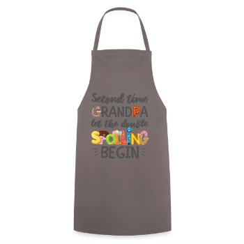 Second Time Grandpa Let The Spoiling Begin - Cooking Apron - grey - Front - AI Model Male 185 dark (185cm)