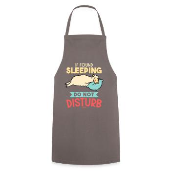 sleeping llama with pillow - Cooking Apron - grey - Front - AI Model Male 185 dark (185cm)